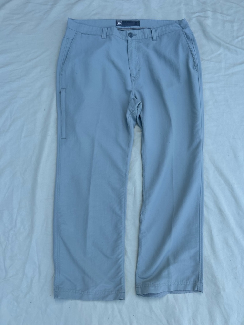 Men's Light Gray Casual Pants - Classic Straight Fit